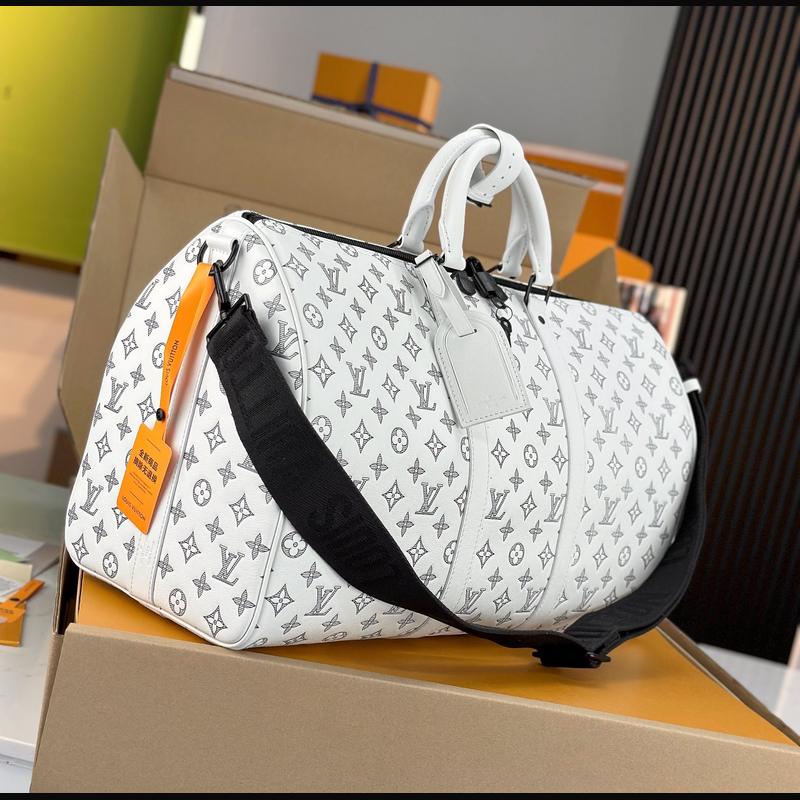 LV Keepall Bandoulière 50 M24954 · 白色老花 複刻實拍圖 7