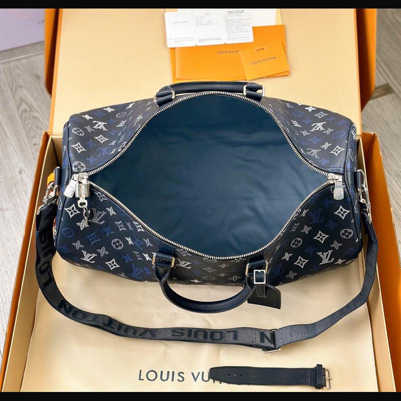 LV Keepall Bandoulière 50 M28836 · 海軍藍老花 複刻實拍圖 9