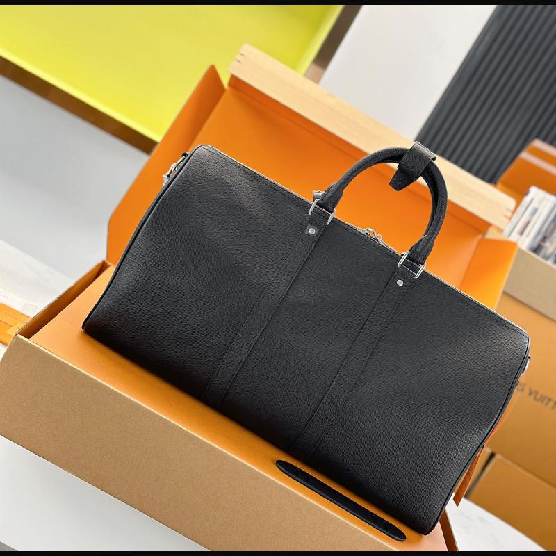 LV Keepall Bandoulière 50 M33400 · Taiga 黑皮革 複刻實拍圖 2