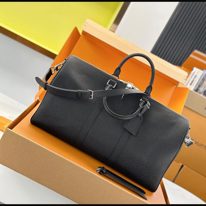 LV Keepall Bandoulière 50 M33400 · Taiga 黑皮革 複刻實拍圖 5
