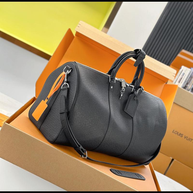 LV Keepall Bandoulière 50 M33400 · Taiga 黑皮革 複刻實拍圖 6