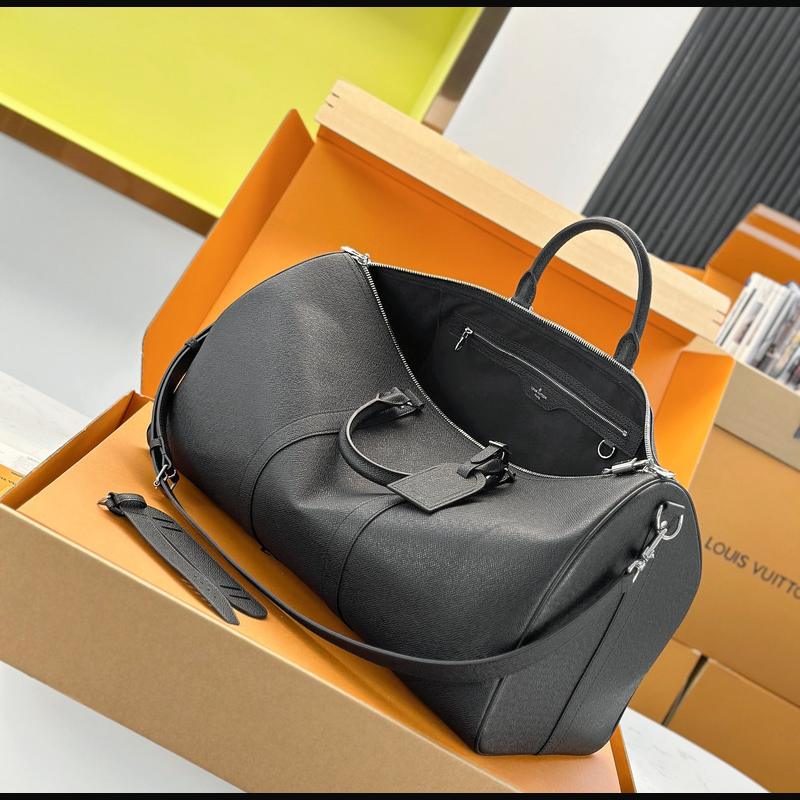 LV Keepall Bandoulière 50 M33400 · Taiga 黑皮革 複刻實拍圖 8
