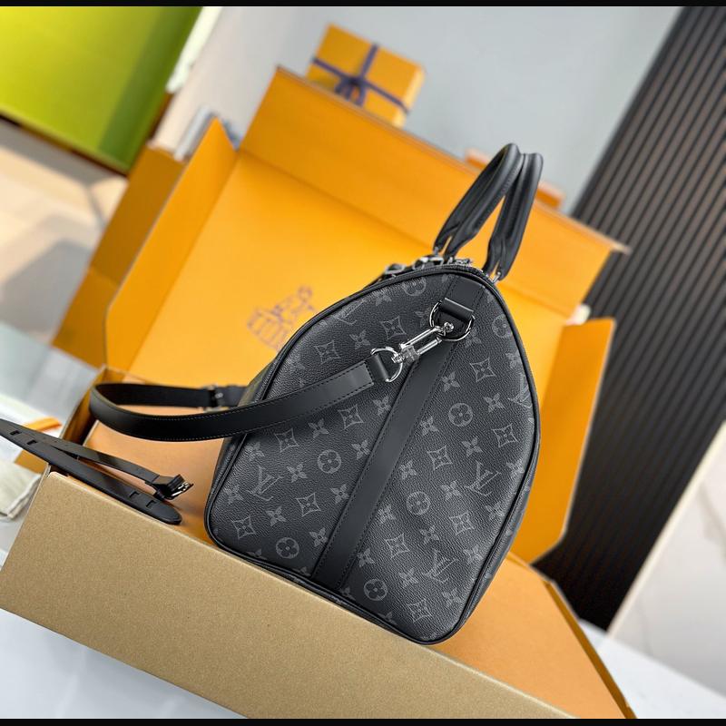 LV Keepall Bandoulière 50 M40569 · 黑花 Eclipse 複刻實拍圖 3