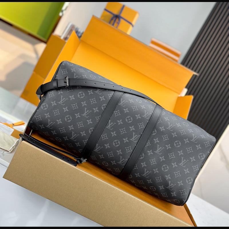 LV Keepall Bandoulière 50 M40569 · 黑花 Eclipse 複刻實拍圖 4