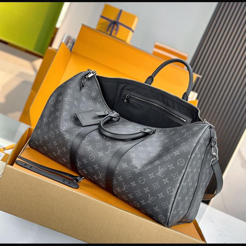 LV Keepall Bandoulière 50 M40569 · 黑花 Eclipse 複刻實拍圖 8