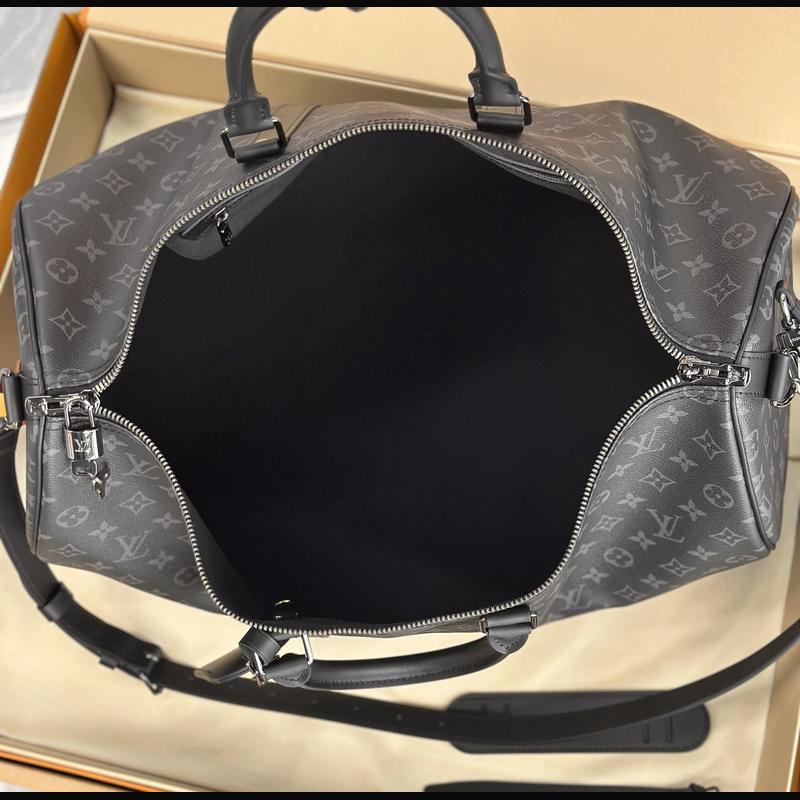 LV Keepall Bandoulière 50 M40569 · 黑花 Eclipse 複刻實拍圖 9