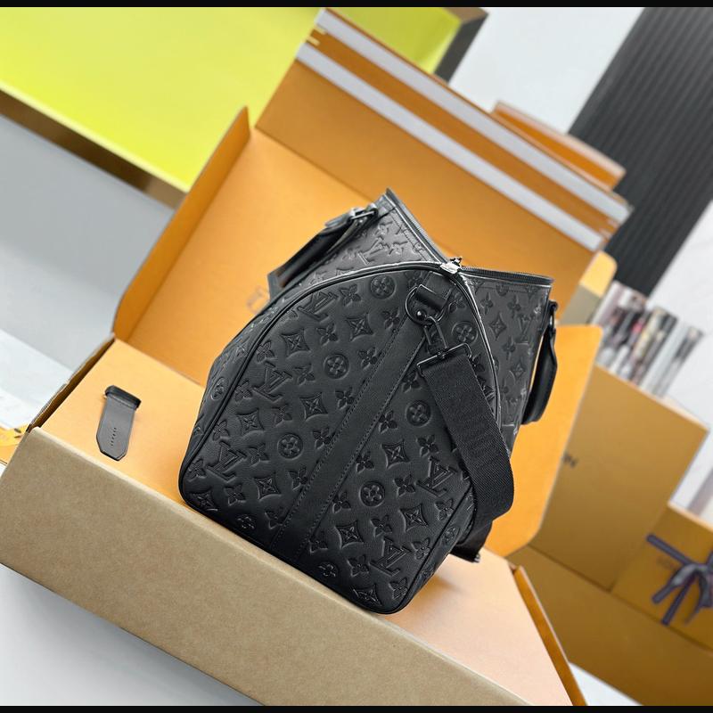 LV Keepall Bandoulière 50 M44810 · 黑色影紋原廠皮 複刻實拍圖 7