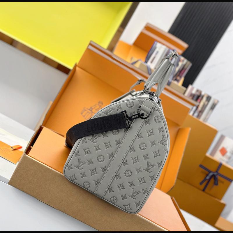 LV Keepall Bandoulière 50 M46117 · 淺灰影紋 複刻實拍圖 3