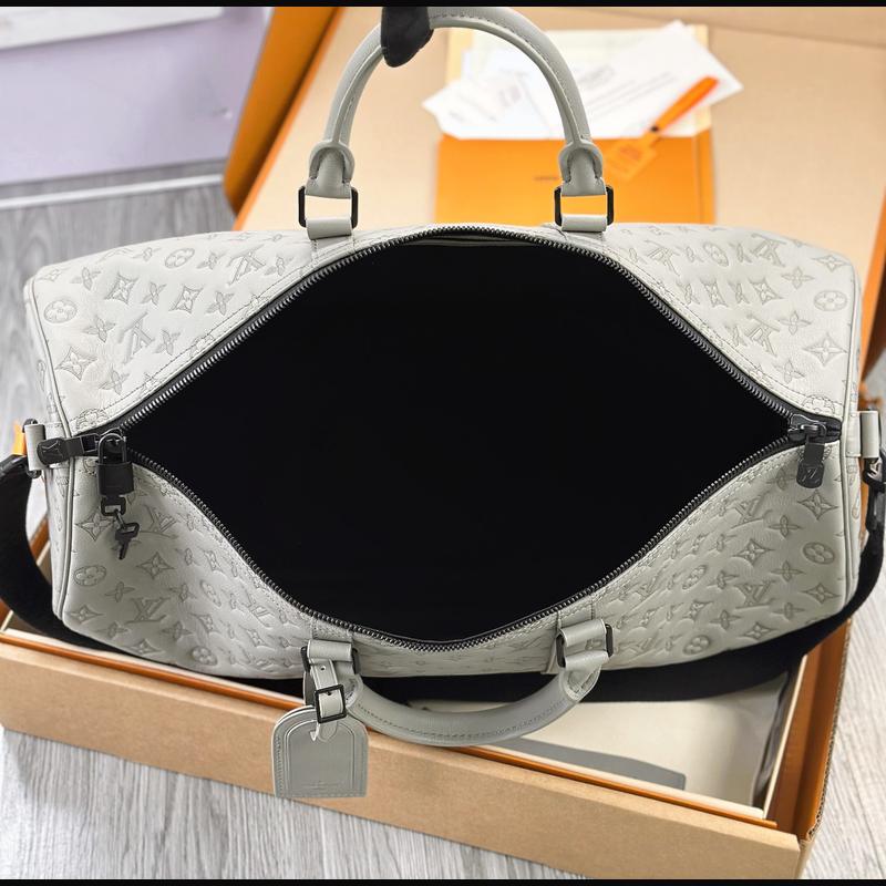 LV Keepall Bandoulière 50 M46117 · 淺灰影紋 複刻實拍圖 9