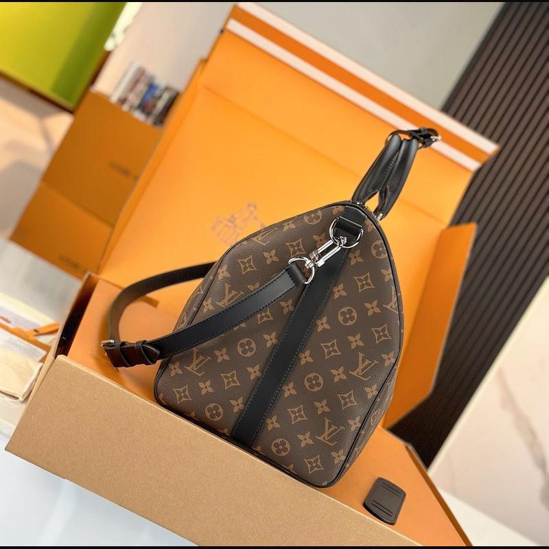 LV Keepall Bandoulière 50 M56711 · 老花配黑皮 複刻實拍圖 3