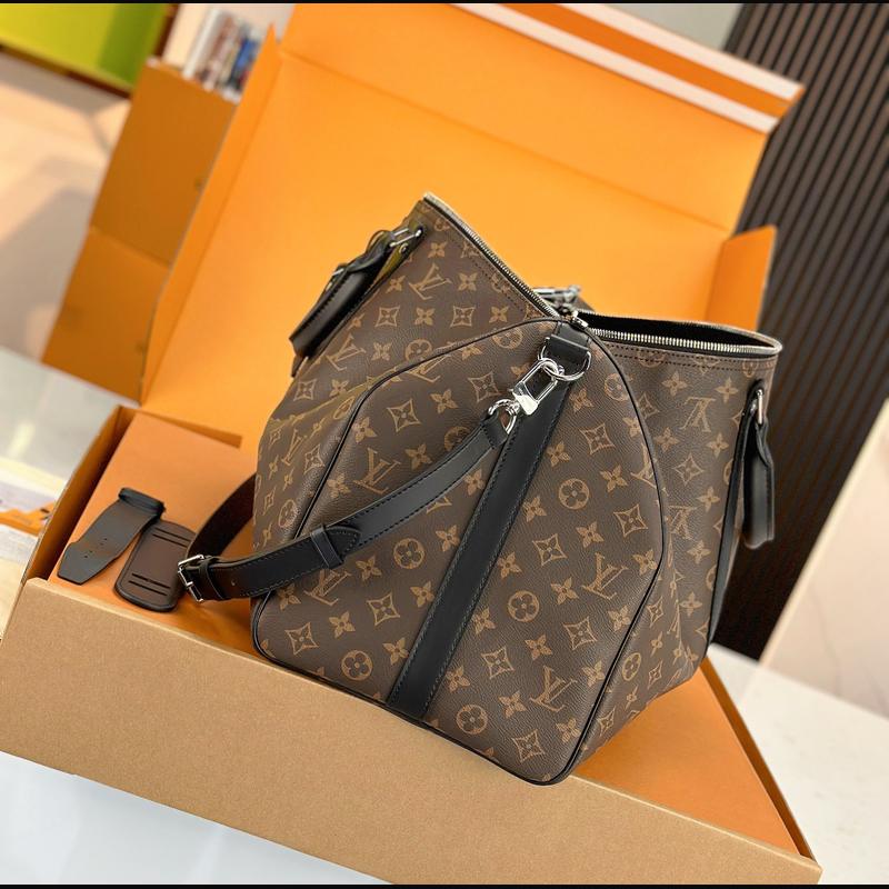 LV Keepall Bandoulière 50 M56711 · 老花配黑皮 複刻實拍圖 7