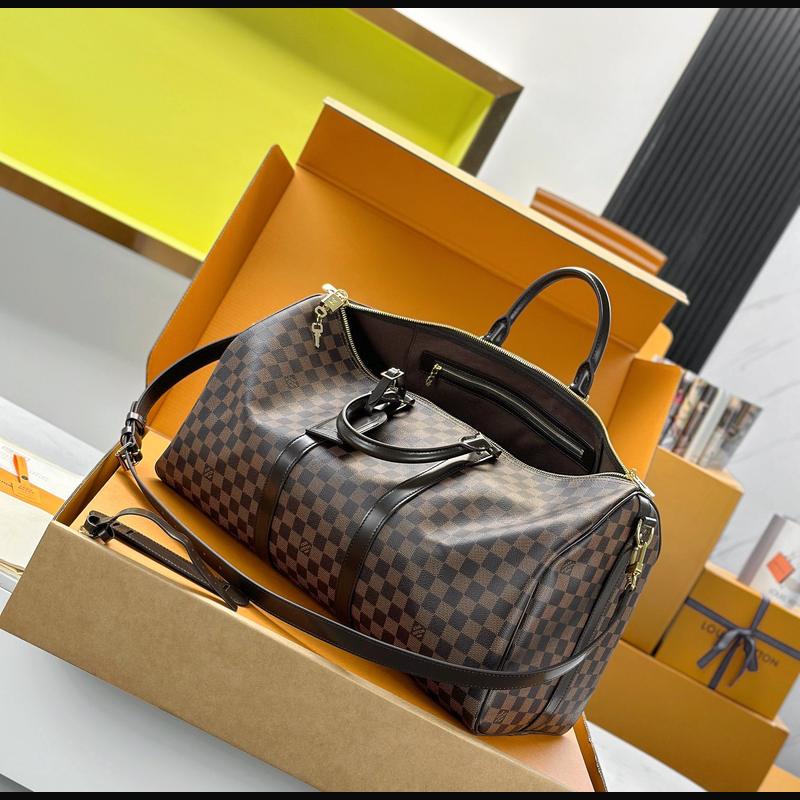 LV Keepall Bandoulière 50 N41418 · 啡格老花 複刻實拍圖 7