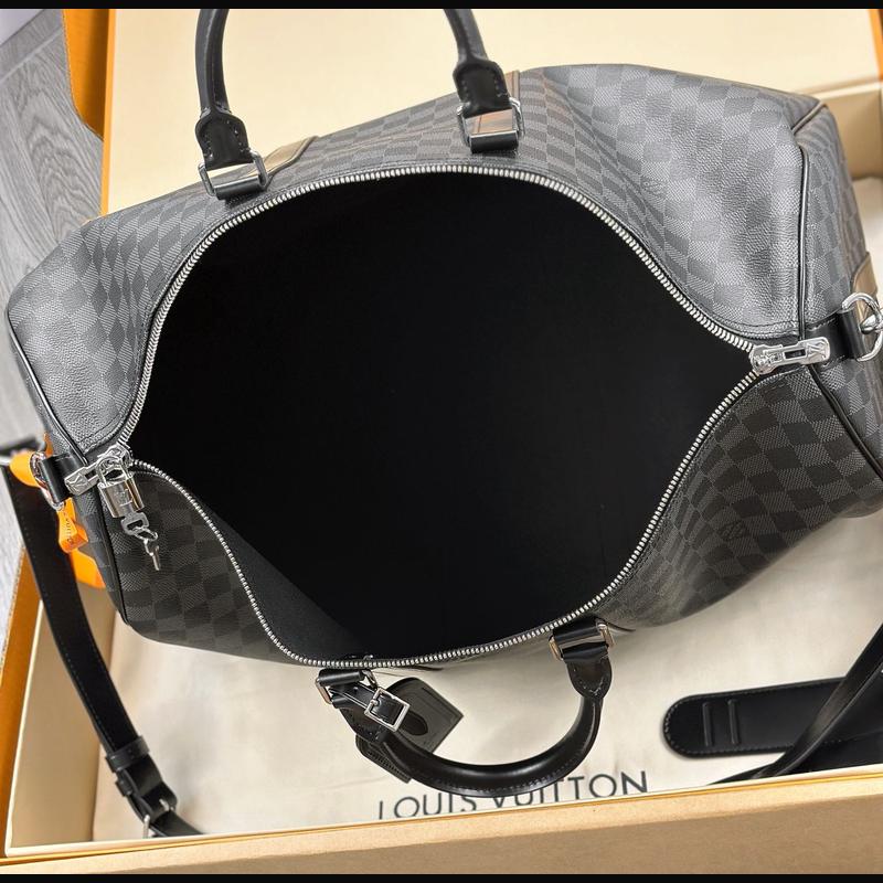 LV Keepall Bandoulière 50 N41418 · 黑格老花 複刻實拍圖 9