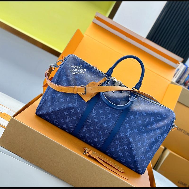 LV Keepall Bandoulière 50 M26864 · 藍 Heritage 複刻實拍圖 5
