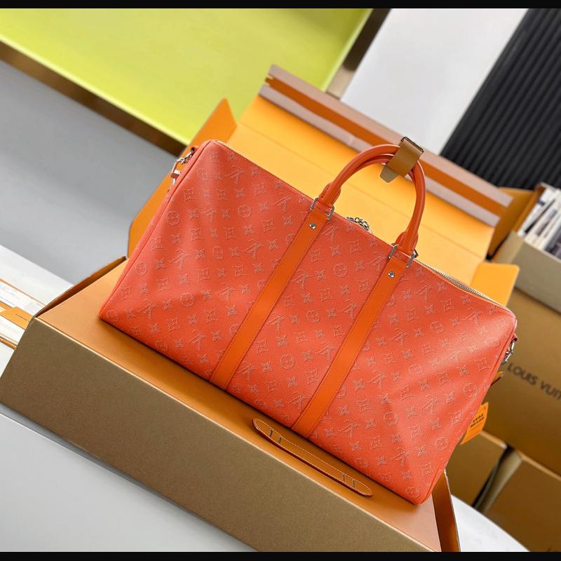 LV Keepall Bandoulière 50 M26865 · 珊瑚紅 Heritage 複刻實拍圖 2