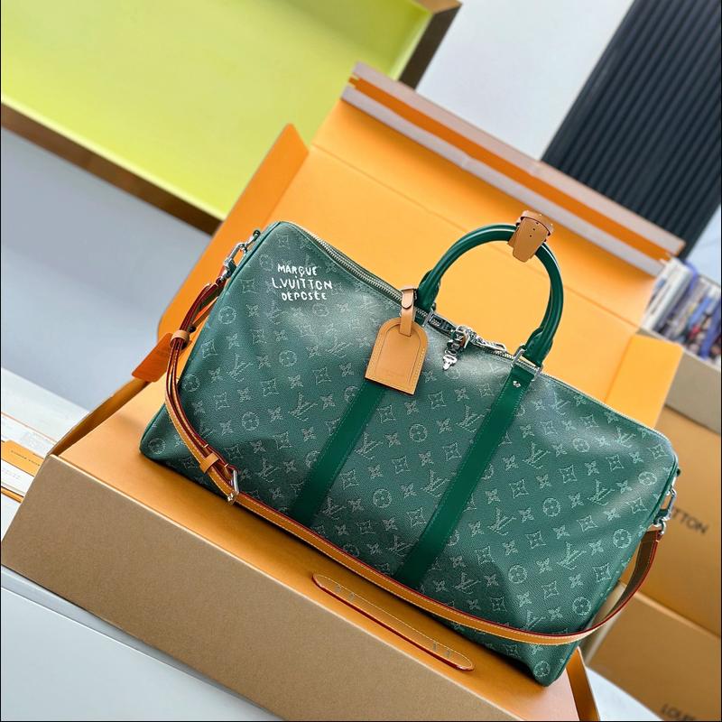 LV Keepall Bandoulière 50 M26866 · 綠 Heritage 複刻實拍圖 1