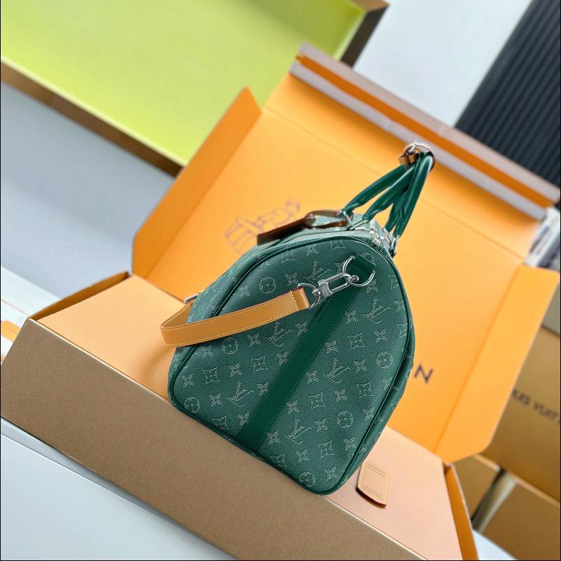 LV Keepall Bandoulière 50 M26866 · 綠 Heritage 複刻實拍圖 3