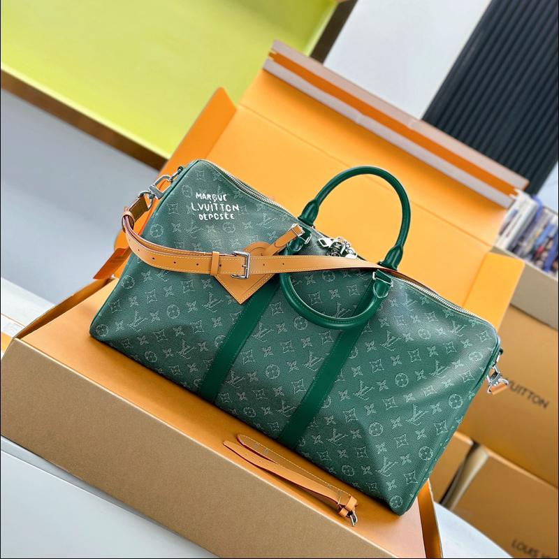 LV Keepall Bandoulière 50 M26866 · 綠 Heritage 複刻實拍圖 5