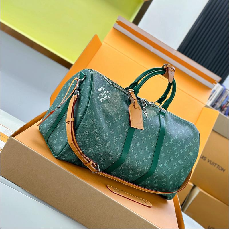 LV Keepall Bandoulière 50 M26866 · 綠 Heritage 複刻實拍圖 6