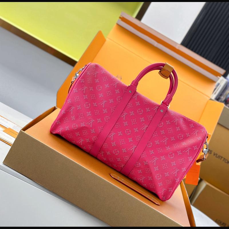 LV Keepall Bandoulière 50 M26868 · 玫紅 Heritage 複刻實拍圖 2