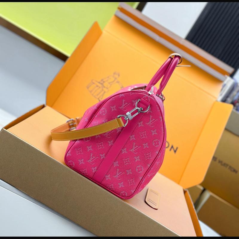 LV Keepall Bandoulière 50 M26868 · 玫紅 Heritage 複刻實拍圖 3