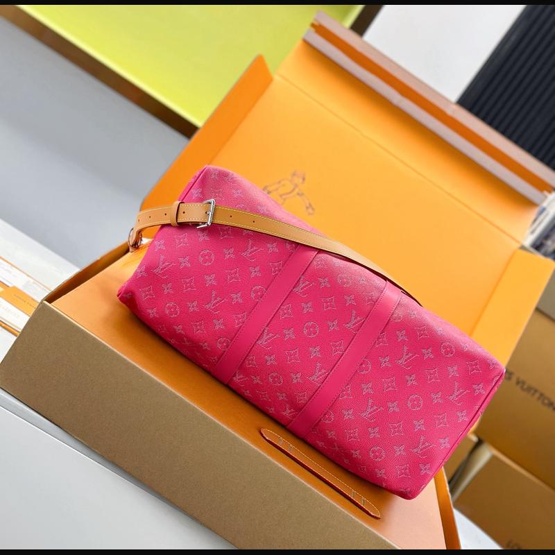 LV Keepall Bandoulière 50 M26868 · 玫紅 Heritage 複刻實拍圖 4
