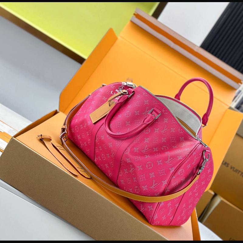 LV Keepall Bandoulière 50 M26868 · 玫紅 Heritage 複刻實拍圖 7