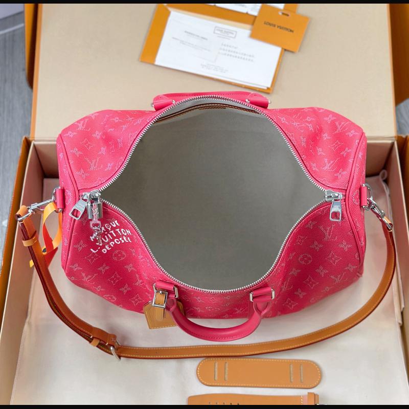 LV Keepall Bandoulière 50 M26868 · 玫紅 Heritage 複刻實拍圖 9