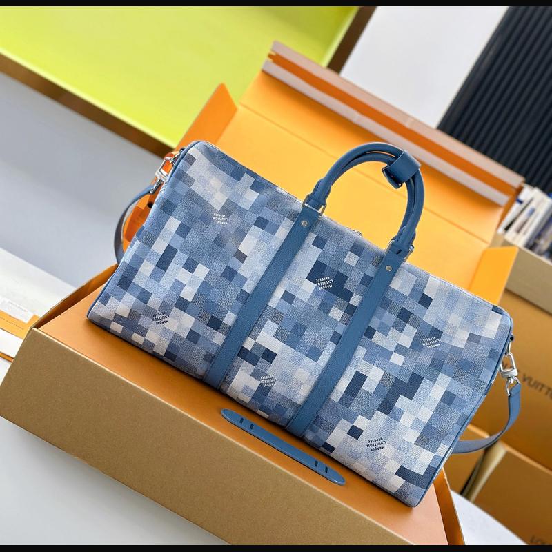 LV Keepall Bandoulière 50 N28842 · 藍灰 Heritage 複刻實拍圖 2