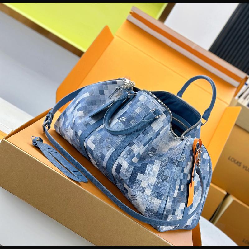 LV Keepall Bandoulière 50 N28842 · 藍灰 Heritage 複刻實拍圖 7