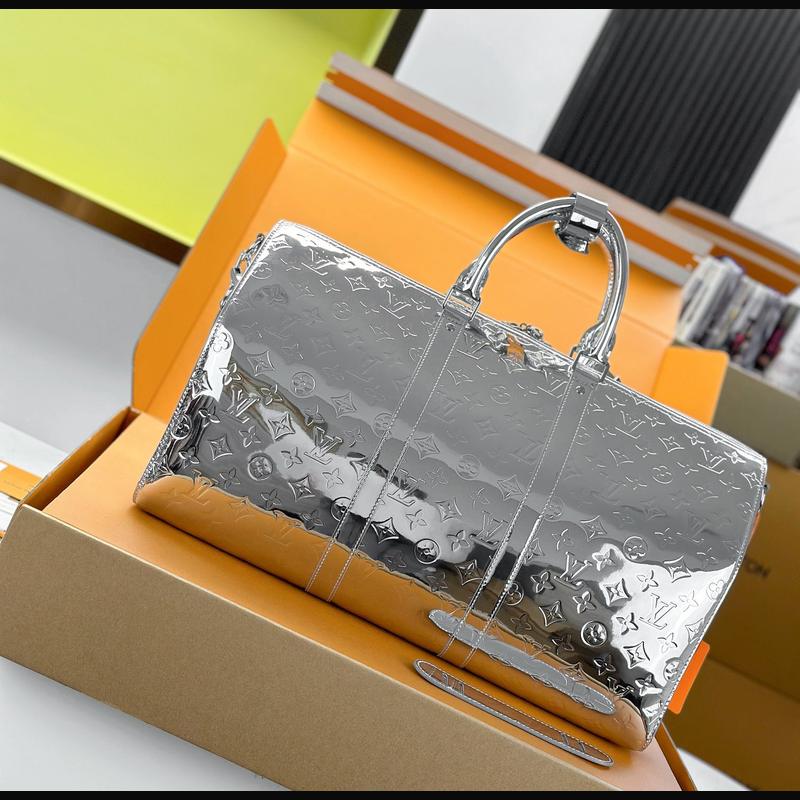 LV Keepall Bandoulière 50 M26766 · 銀色鏡面 複刻實拍圖 2