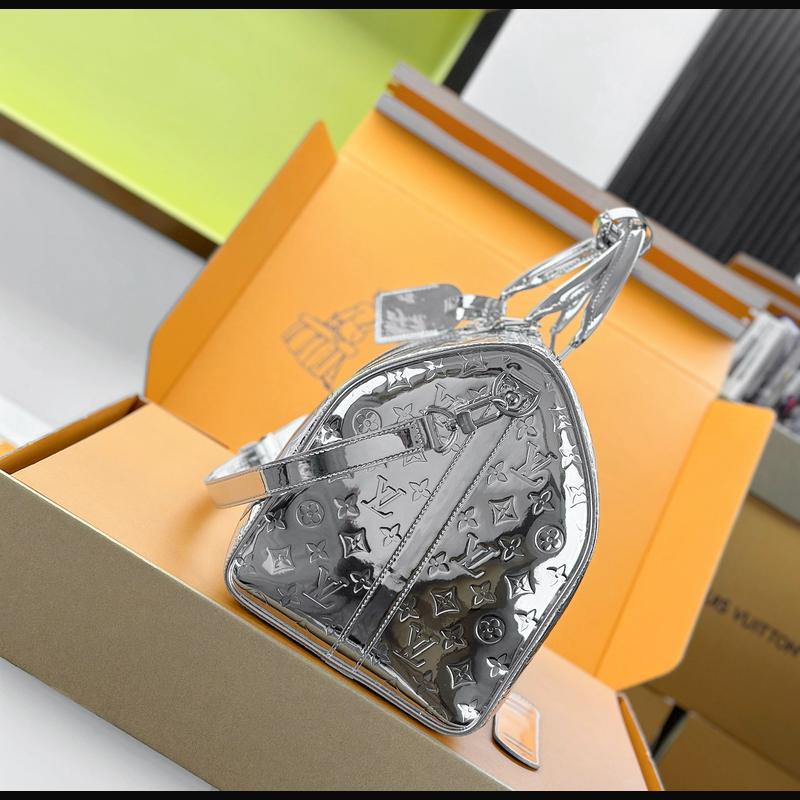 LV Keepall Bandoulière 50 M26766 · 銀色鏡面 複刻實拍圖 3