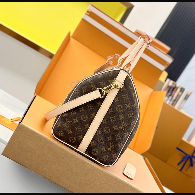 LV Keepall Bandoulière 50 M01945 · 絲印深棕 複刻實拍圖 3