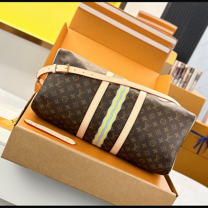 LV Keepall Bandoulière 50 M01945 · 絲印深棕 複刻實拍圖 4