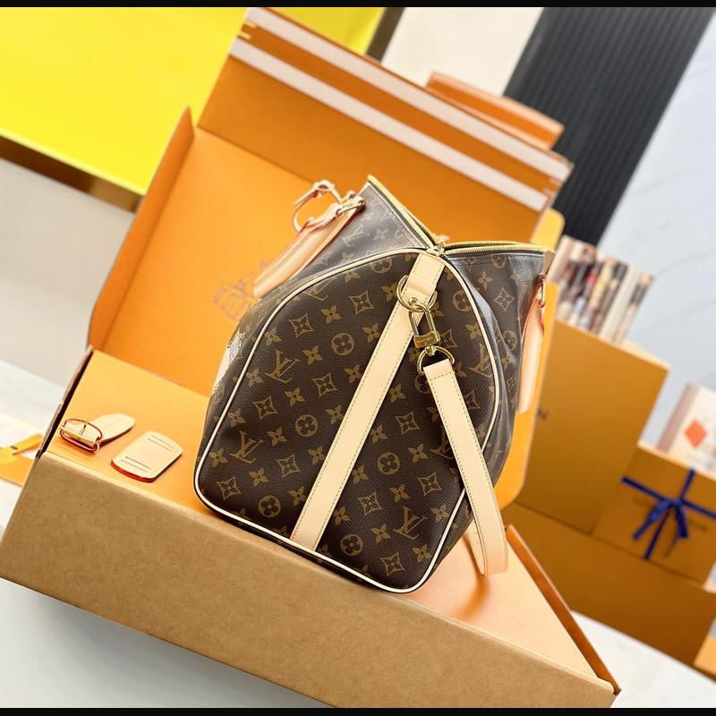 LV Keepall Bandoulière 50 M01945 · 絲印深棕 複刻實拍圖 7