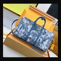 LV Keepall 50 N28842 · 藍灰 Heritage 配色