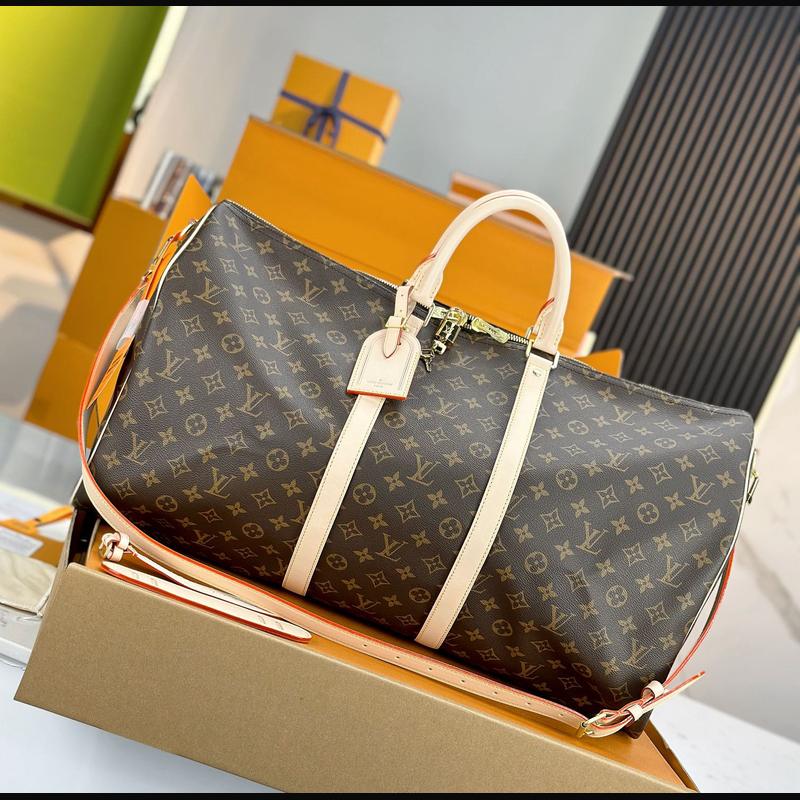 LV Keepall Bandoulière 55 M41418 · 老花原色皮 複刻實拍圖 1