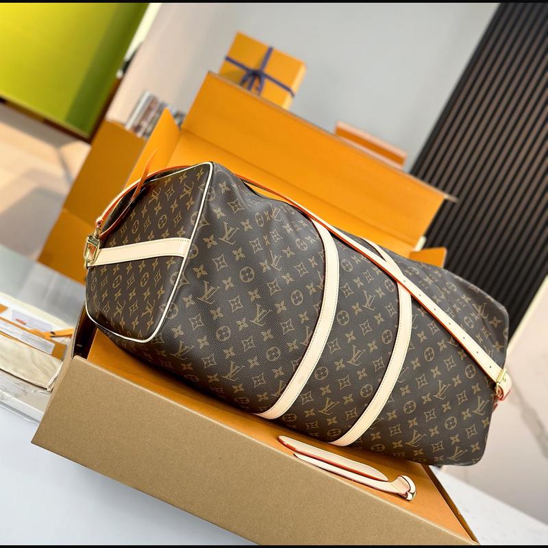 LV Keepall Bandoulière 55 M41418 · 老花原色皮 複刻實拍圖 7