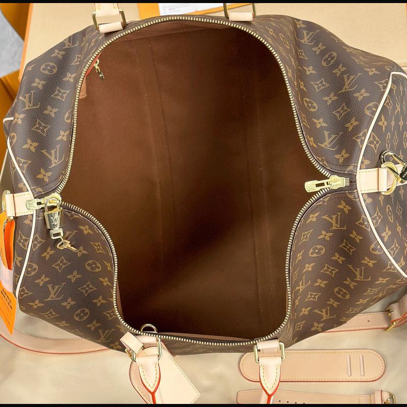 LV Keepall Bandoulière 55 M41418 · 老花原色皮 複刻實拍圖 9