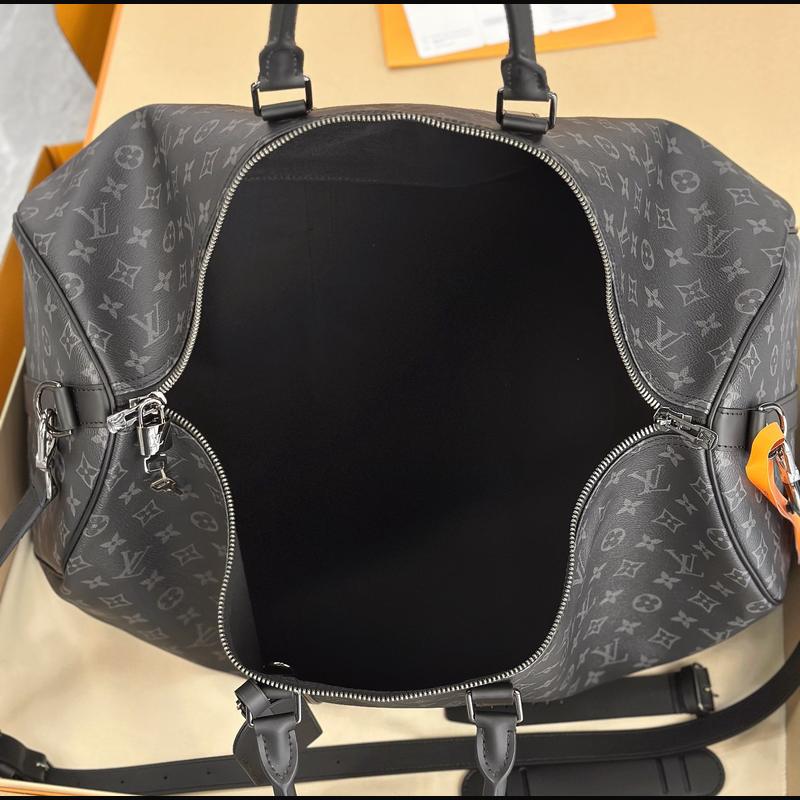LV Keepall Bandoulière 55 M40569 · 黑花 Eclipse 複刻實拍圖 9