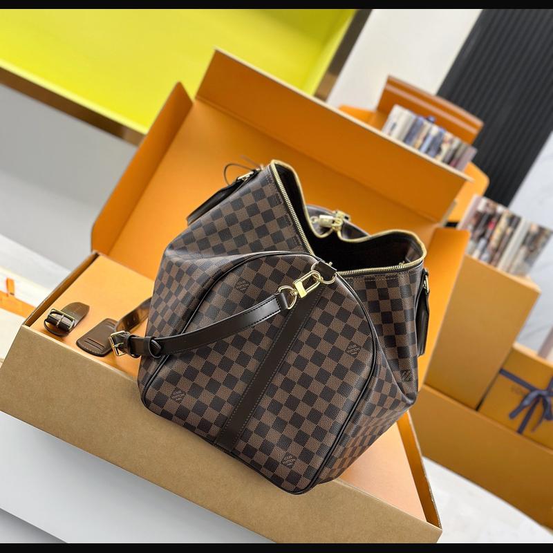 LV Keepall Bandoulière 55 N41418 · 啡格老花 複刻實拍圖 7