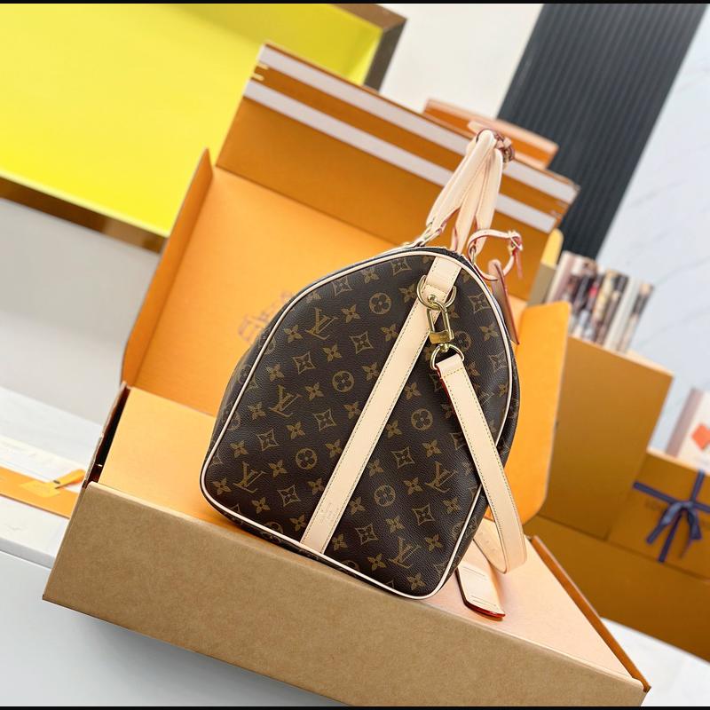 LV Keepall Bandoulière 55 M01943 · 絲印老花彩條 複刻實拍圖 3