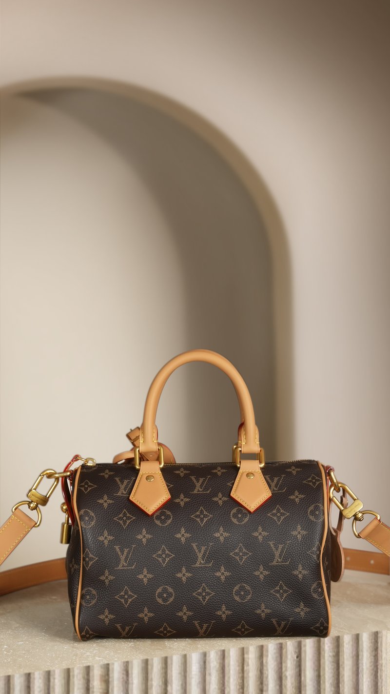 LV Speedy P9 Bandoulière 25 Monogram M24443 老花配色（複刻）實拍